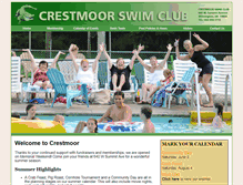 Tablet Screenshot of crestmoorswimclub.com